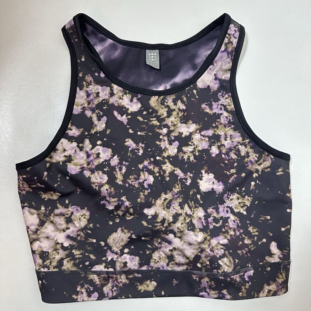 Title Nine Top Womens Mad Dash Cropped Tank Sleeveless Gym Athleisure Casual M